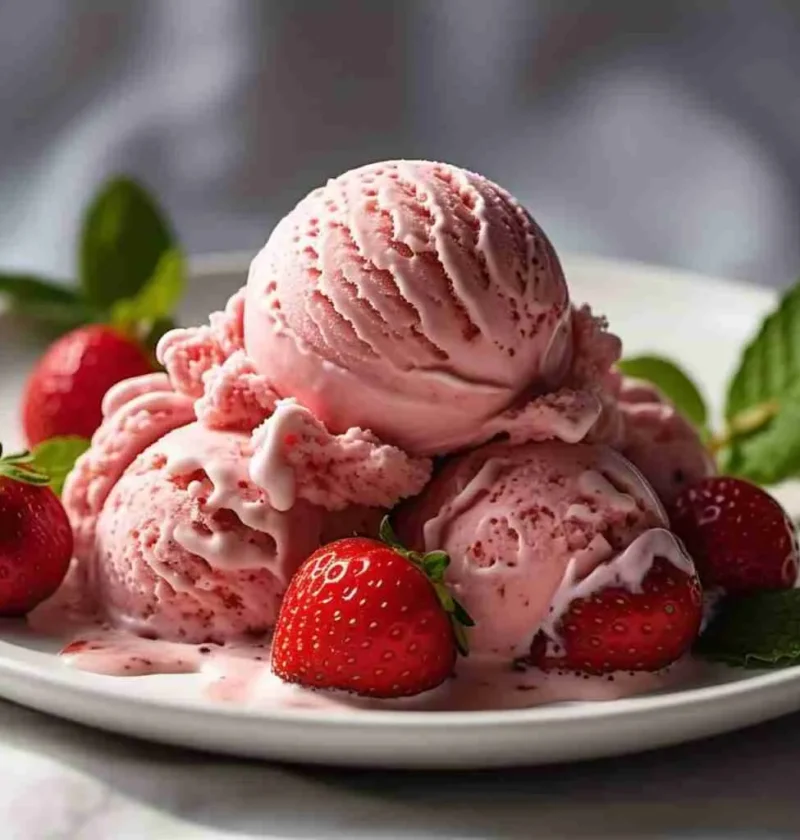 Homemade Strawberry Ice Cream