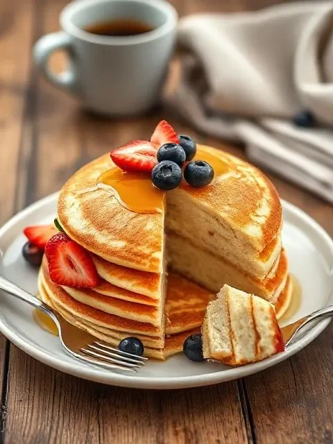 Easy Fluffy Homemade Pancakes Recipe