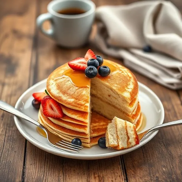 Easy Fluffy Homemade Pancakes Recipe