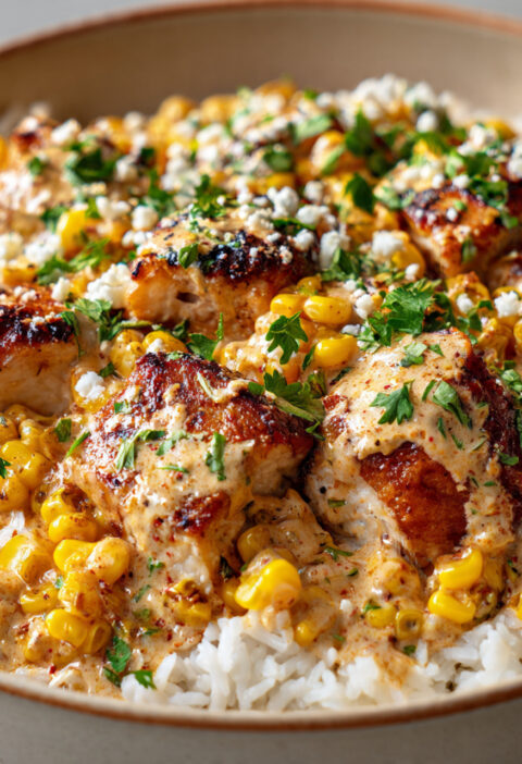 Street Corn Chicken Rice Bowl