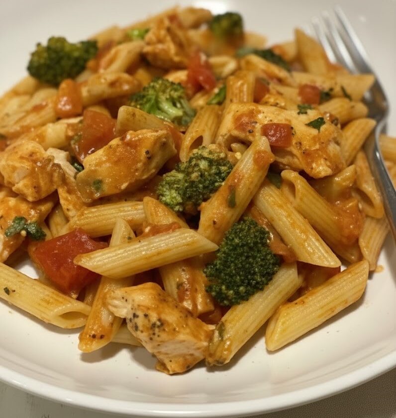 Tomato Chicken and Broccoli Penne